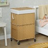 Chrislley 90L Slim Laundry Hamper with Wheels, Rolling Laundry Basket