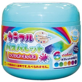 Nol Corporation MAN-5-1 Manaburo Colorful Bath Palette, Rainbow Mix, Value Bottle, Soap Scent, 48 Pieces (x 1)