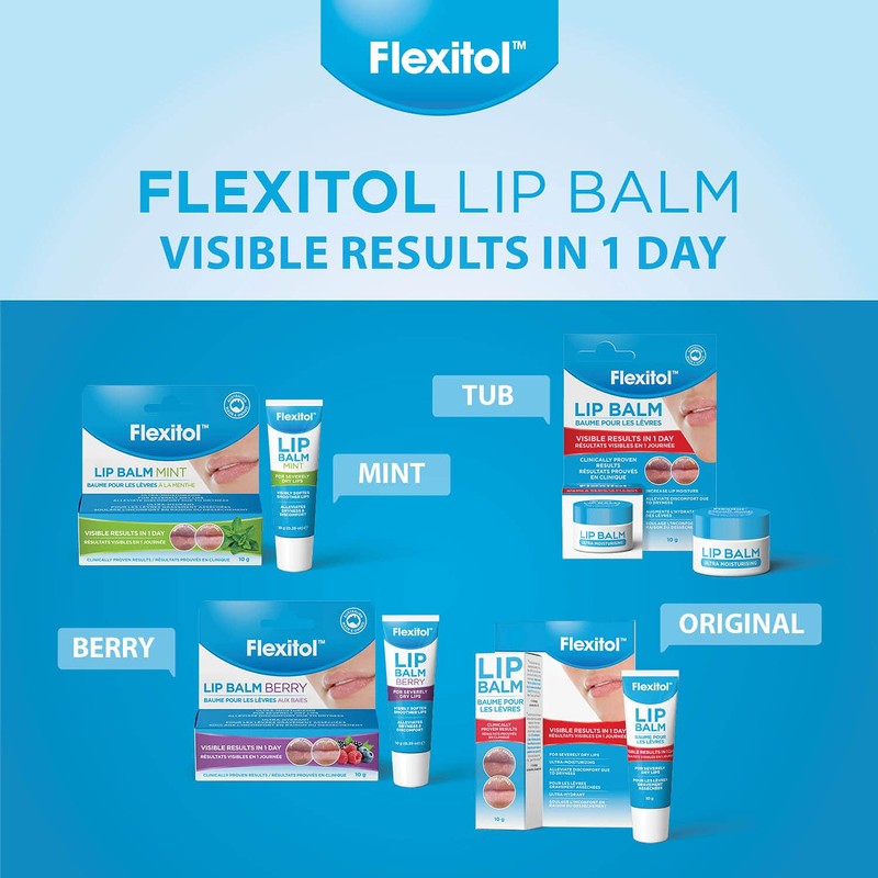 Flexitol Lip Balm - Mint - Best Balm for Dry
