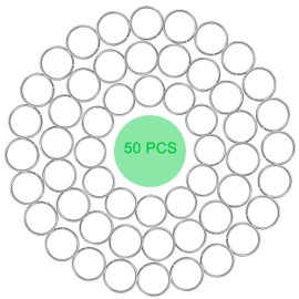 Key Rings, Metal Keychain Rings Split Ring for Home Car Office Keys 1 Inch 50 PCS