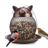 Outside Wild Bird Feeder, Heavy Duty Metal Frame Outdoor Bird