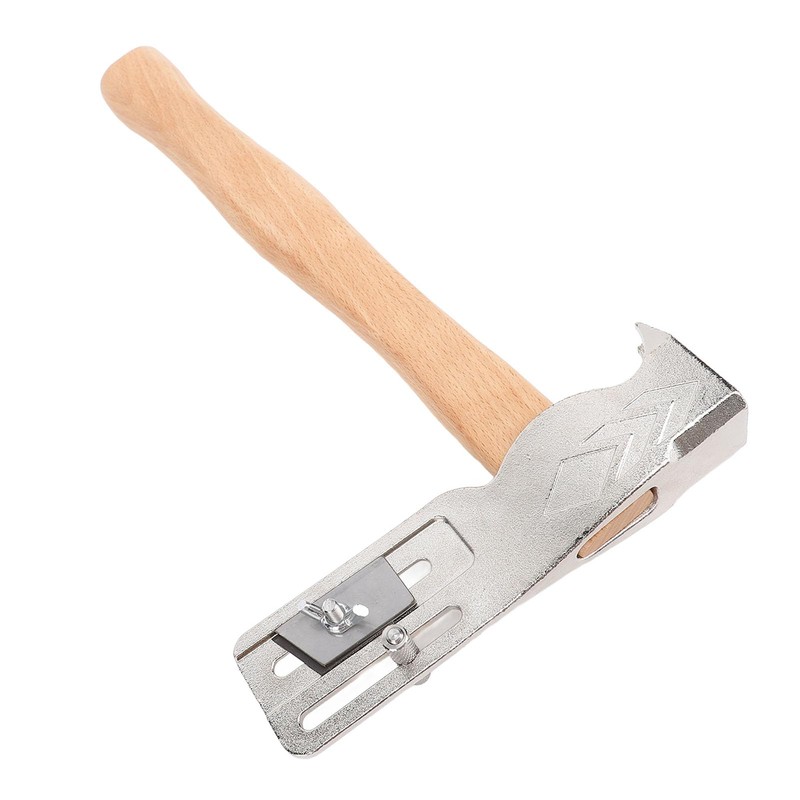 Roofing Hatchet, Lightweight Carbon Steel Shingling Hammer with Wooden Handle,