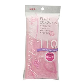 Aisen BHN03 Nylon Towel, 43.3 inches (110 cm), Normal, Pink