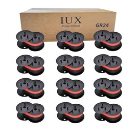 GR24 Universal Twin Spool Calculator Ribbon Compatible with Porelon 11216, Sharp EL-1197PIII, EL-2196BL, Canon MP11DX, Nukote BR80c, Casio DR-210R, FR