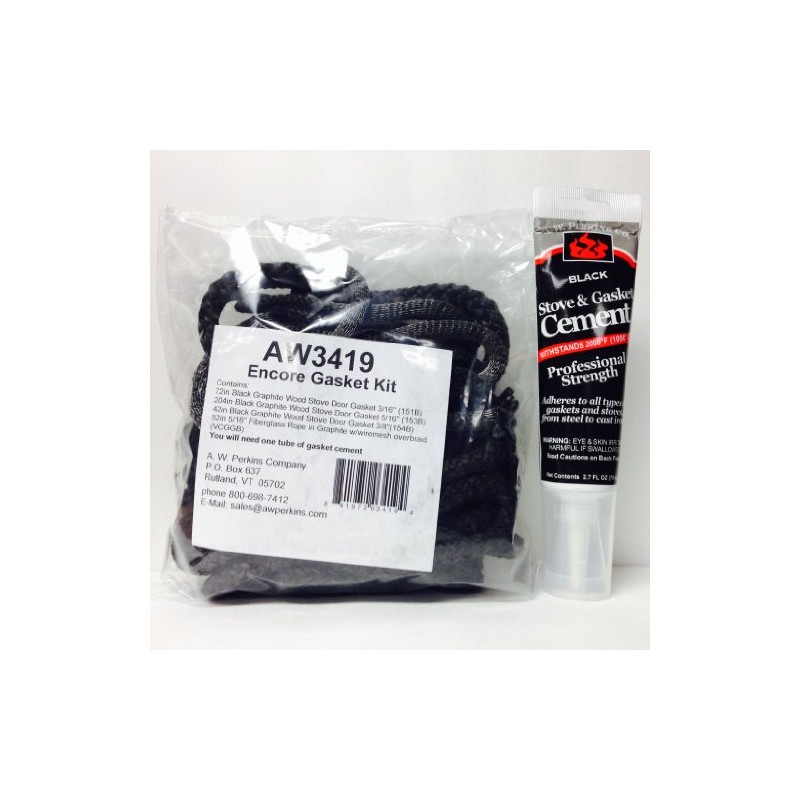 AW 3419 Vermont Castings Encore Catalytic Stove Gasket Kit Complete