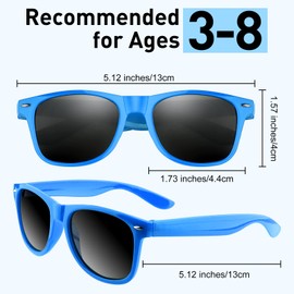 Bouiexye 12 Pack Neon Sunglasses Kids Boys and Girls Glasses Kids Party Supplies Favors Bulk for Beach Pool (12 Color)
