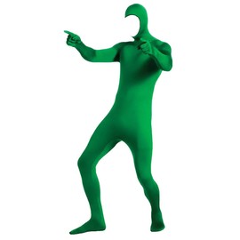 Gaoin - Disfraz de elastano abierto para hombre y mujer, Verde, XL