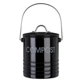 Premier Housewares Compost Bin with Handle - Black