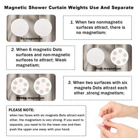 8 Packs Magnetic Shower Curtain Weights,shower curtain weights magnets,Rubber Covered Heavy Duty Weights, Prevent Curtain Liner from Blowing Around, Work for Drapery, Flag, Tablecloth (4 Pairs)