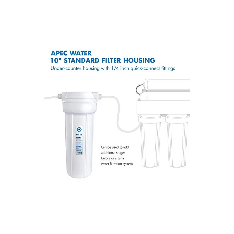 APEC Water Systems HW-10 10" White Standard Filter Housing with