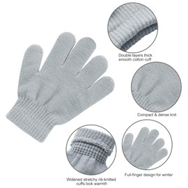 YukiniYa Kids Winter Gloves 1-5Pairs Magic Knit Warm Stretch Full Fingers Gloves for Boys Girls Toddler Children 1-15 Years