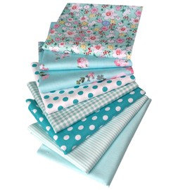 Gnognauq 8 Pieces Pretty Flower and Dots Fat Quarters Quilting Fabric Fabric Bundles for Quilting Sewing and Crafting Project (18x22 inch)