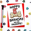 Birthday Card For The Dog, 8th Barkday Birthday Card For