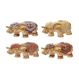 Puckator Metallic Glitter Lucky Elephant Incense Stick Holder - Zen Meditation Gifts - Incense Holders For Cones - Spiritual Gifts - Incense Burner - Gifts For Men And Women - Relaxation