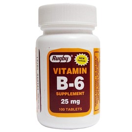 Vitamin B-6 25 mg, 100 Tablets, Watson Rugby - Buy Packs and Save (Pack of 3)