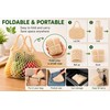 5-Pack Beige Cotton Reusable Mesh Shopping Bag 20cm