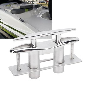 Boat Cleat Flat Top,316 Stainless Steel Boat Dock Cleats,Rope Cleat,Pull Up Dock Cleats with Backing Plate and Lock Nuts,Heavy Duty Flush Mount Dock Cleats