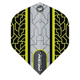 WINMAU Prism Alpha Circuit Black and Yellow Dart Flights - 1 Set per Pack (Total 3 Flights)