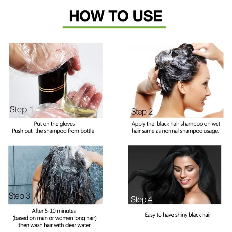 BELEZALIB Instant Dark Brown Hair Color Shampoo for Women &