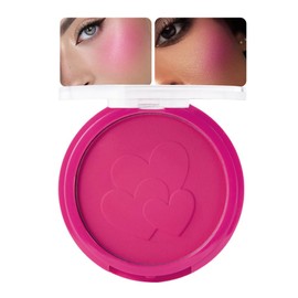 Rose Pink Matte Single Pressed Cheeks Face Blushes Makeup Palette, Mauve Pink Monochrome Cream Blushes Palette Brightener Makeup for Older Women, Natural Pigmented Paleta de rubores monocromática 02