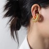 OQKAHIV 2 Pairs of Thick Earrings, Gold Silver Hoop Earrings,