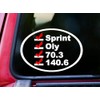 Triathlon List 6.5" x 4.5" Vinyl Decal Sticker - Checklist