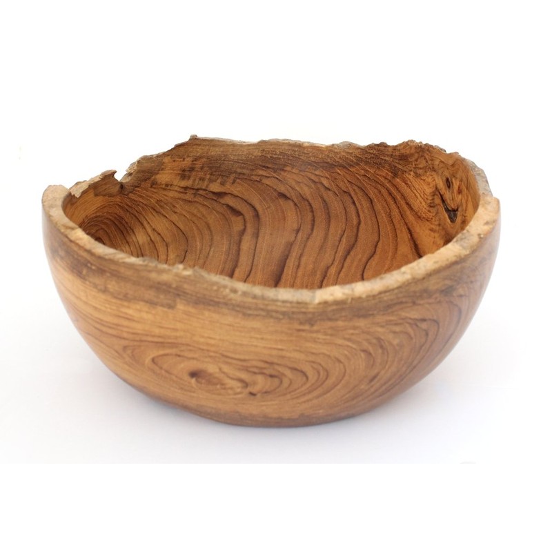 Windalf Namia Rustic Teak Bowl Diameter 20 cm Natural Fruit