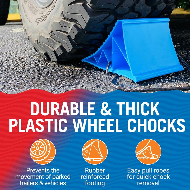 Boat Trailer Chocks and RV Wheel Chocks for Travel Trailers