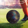 Reflective Football PU Glowing Sports Soccer Ball with Pump for