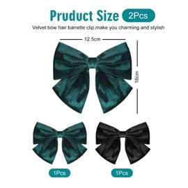 2 Pieces Velvet Hair Clips, Bow Hair Clips, Vintage Hair Clips, Hair Accessories, Party Hair Clips