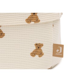 Jollein Cestino portaoggetti per fasciatoio – Piccolo Waffle – Mini orsacchiotto – Organizer per fasciatoio – Accessorio per fasciatoio – 14x18 cm