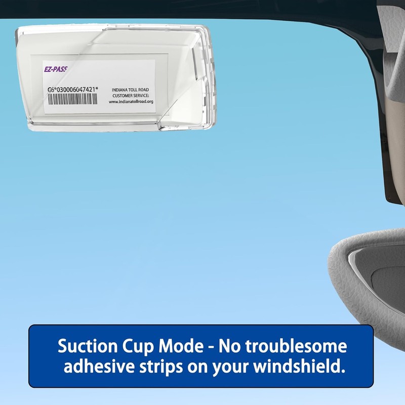 ZANEDY EZ Pass Holder for Windshield and Visor with Strong