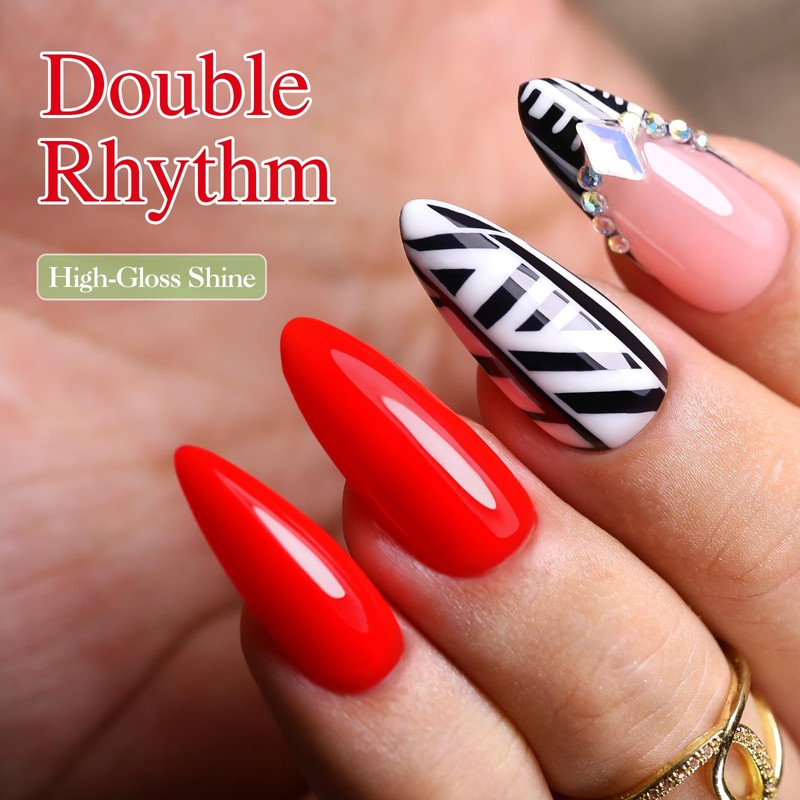 Double Rhythm 15ML Gel Nail Polish Pure Sheer Same Color
