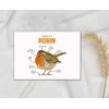 Robin Card - Anatomy Robin Card - Unique Bird Greeting