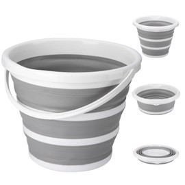 Dorkis Cubeta Plegable, Cubo Plegable para Interiores y Exteriores, Cubo de Limpieza, Cubo de Agua de Portátil Plegable, 10 L (2.6 galones)