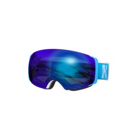 Innerking OTG Ski Goggles SGS Approved, Interchangeable Magnetic Lens Snow Goggles, Anti Fog Snowboard Goggles for Women Men Adult Youth - RevoBlue 12%