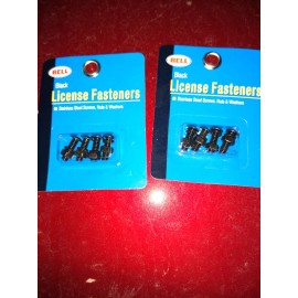Bell (8) pack set lot Bell Stainless Steel License Plate Fastener screws nuts bolts