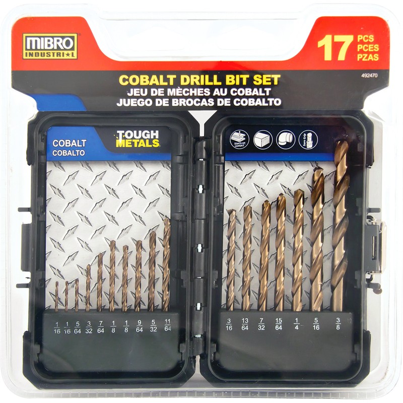 MIBRO 492470 Cobalt Metal Master Drill Bit Set, 1/6in. to