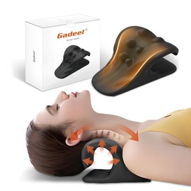 Gadeel Neck Pillow, Stretching Upgrade, High-End Neck and Shoulder, Stretching Model, Birthday Gift, Men and Women, Gift, Respect for the Aged Day, Father's Day, Mother's Day (1-Black)