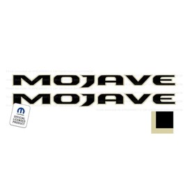 Decal Mods Mojave Hood Graphic Vinyl Decal fits Jeep Wrangler/Mojave JL/JT (2019-2024) Black w/tan Outline FBTANO (Set of 2) | FJ6T1