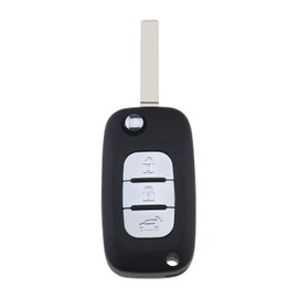 The Lord of the Tools 3 Button Car Folding Key Replacement Compatible with Smart Forfour Fortwo 453 3 Button Car Folding Key Car Accessories Black