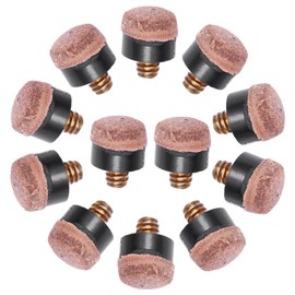 Totority 25Pcs Leather Billiard Cue Tips Durable Screw Replacement Tips for Pool Cues for Billiards Lovers Enhance Your Game Performance