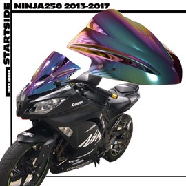 Startside Kawasaki Ninja Universal Smoke Screen Double Bubble for Ninja250 (Rainbow)