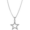 Dainty Hollow Star Simple Choker Necklace for Women Delicate Stainless