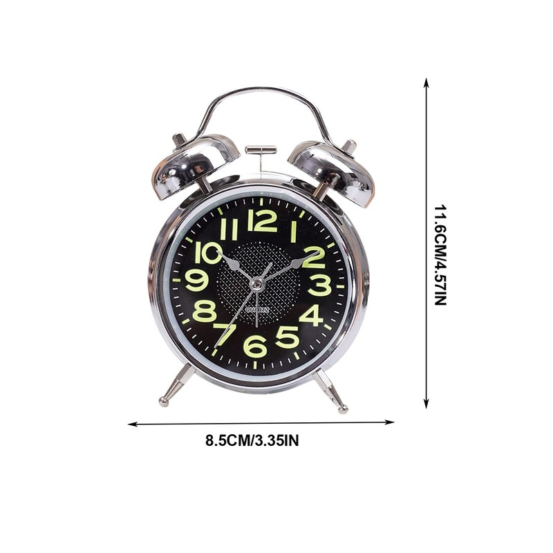Bell Alarm Clock - Wind up Clock Luminous - Timer