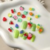 40 PCS Cute Fruit Nails Charms 3D Resin Fruit Nail