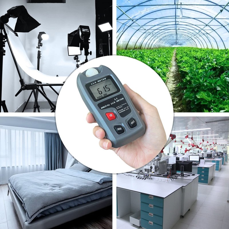 LCD Display Photometer Digital Illuminance Light Meter for Photography Plants