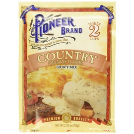 Pioneer Brand Gravy Mix Packets - Makes 2 Cups (Pack of 12) (Country Sausage)