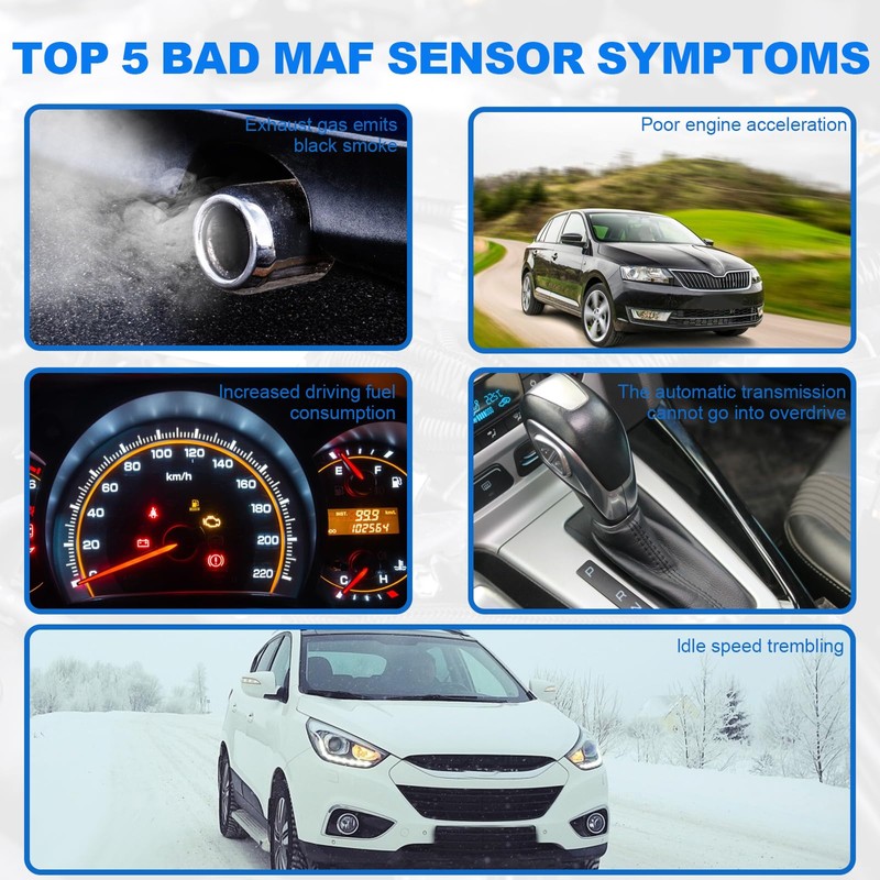 Yeoflagtrade 22250-65010 Mass Air Flow Sensor MAF Sensor for Toyota