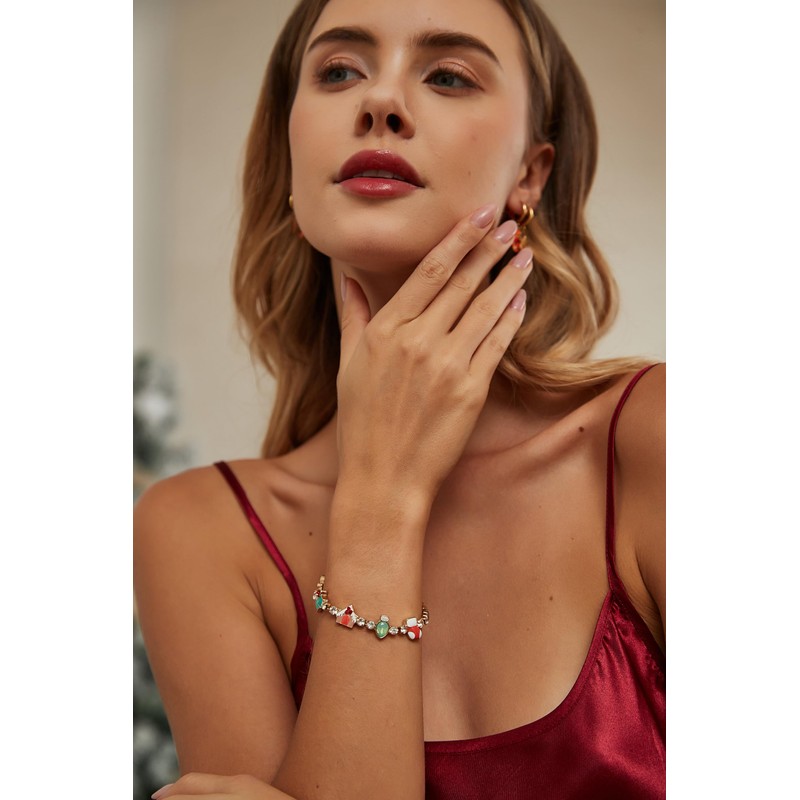 Sylph Christmas Bracelet for Women Charm Merry Christmas Bracelet Cute